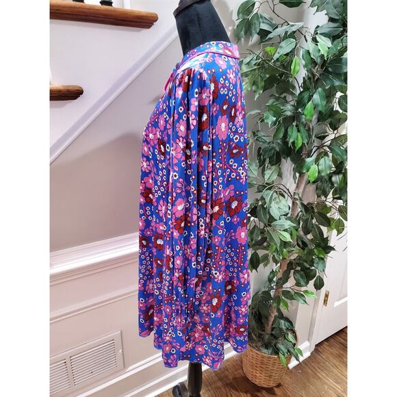 Free People Daisy Jane Mini Dress Botanical Combo Floral Tie Neck Size Small - Picture 7 of 16